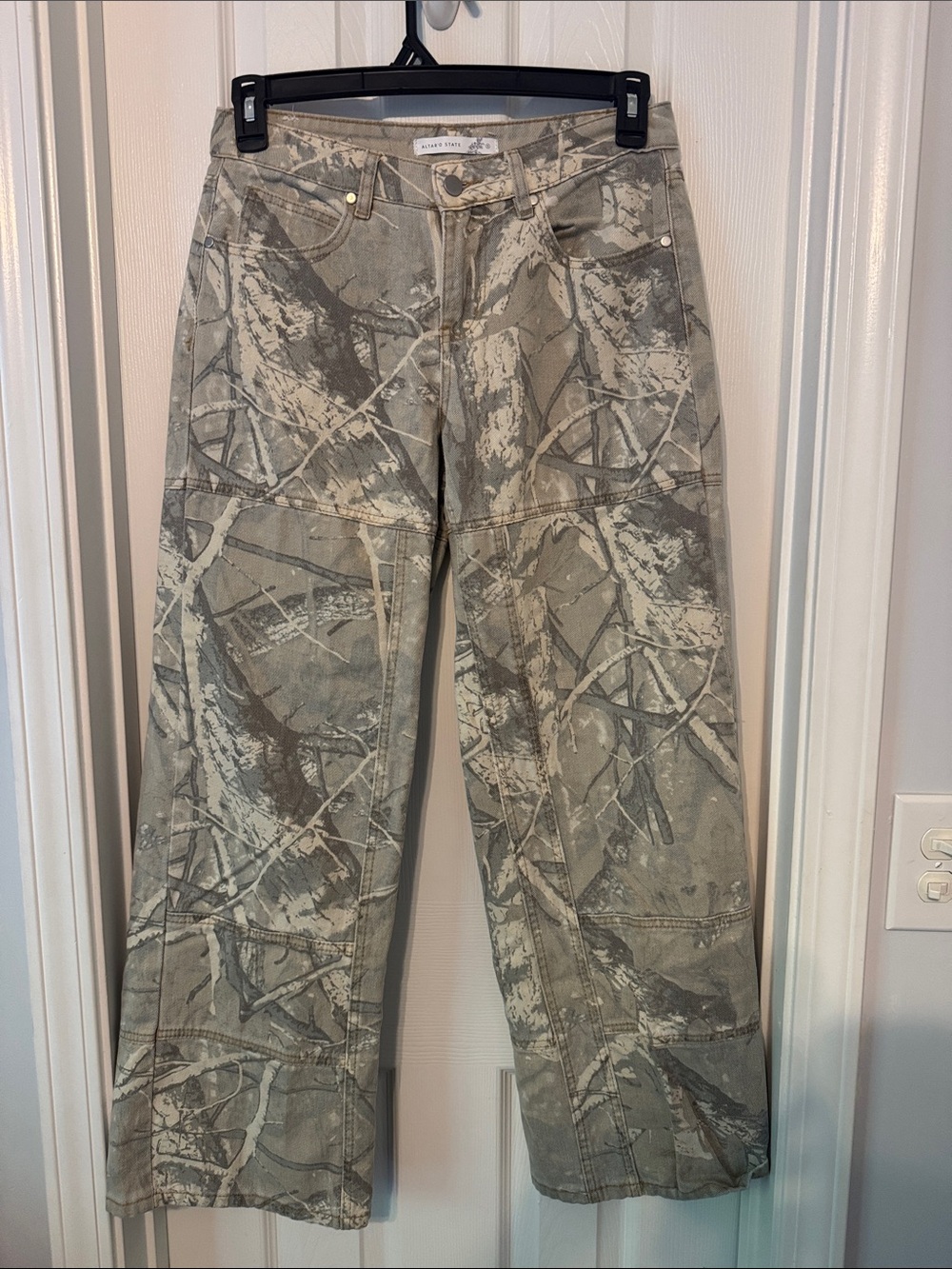 Altar'd State Beige Camo Cargo Pants